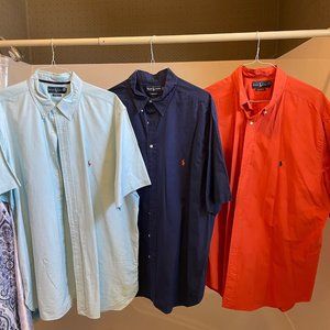 Men's XXL Classic Polo Short Sleeve Button Down Shirts (3)